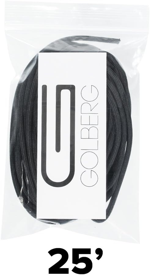 GOLBERG 550lb Parachute Cord Paracord - 100% Nylon Mil-Spec Type III Paracord – Authentic Mil-Spec Type II MIL-C-5040-H Paracord - Used by The US Military : Sports & Outdoors