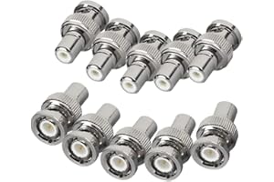 Gagool BNC Male to RCA Female Connector Adapter for CCTV Camera Security System Video Cable Jack Adapters Coaxial Connector f