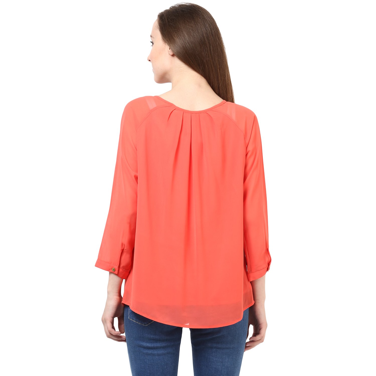 rare coral pink top (ep1018a)