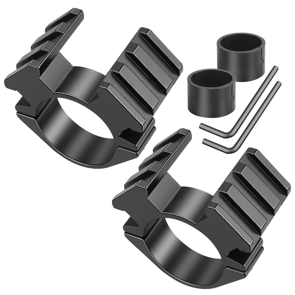 KEENZO Barrel Mount 1''25.4MM/30MM Scope Ring Mount, Two Side 20mm Picatinny Rail Adapter