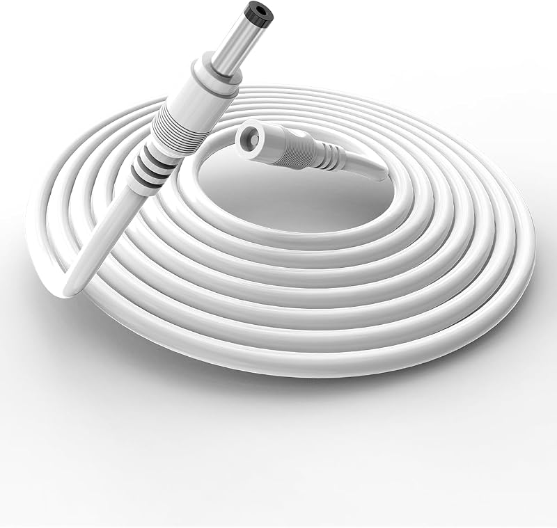 Tonton 15W 3M DC Extension Cable 12V 1.25A Pure Copper Wire White