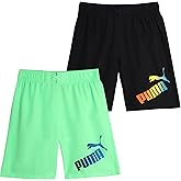 PUMA Boys Swim Trunks - 2 Pack Quick Dry Beach Bathing Suit Shorts for Boys with Breathable Mesh Lining (Sizes: S-XL)