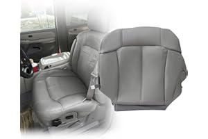 NLQR Front Driver Bottom Replacement Seat Cover Compatible with Chevy Silverado Tahoe Suburban GMC Sierra 1500 2500 3500 HD 1999 2000 2001 2002 Pewter Gray