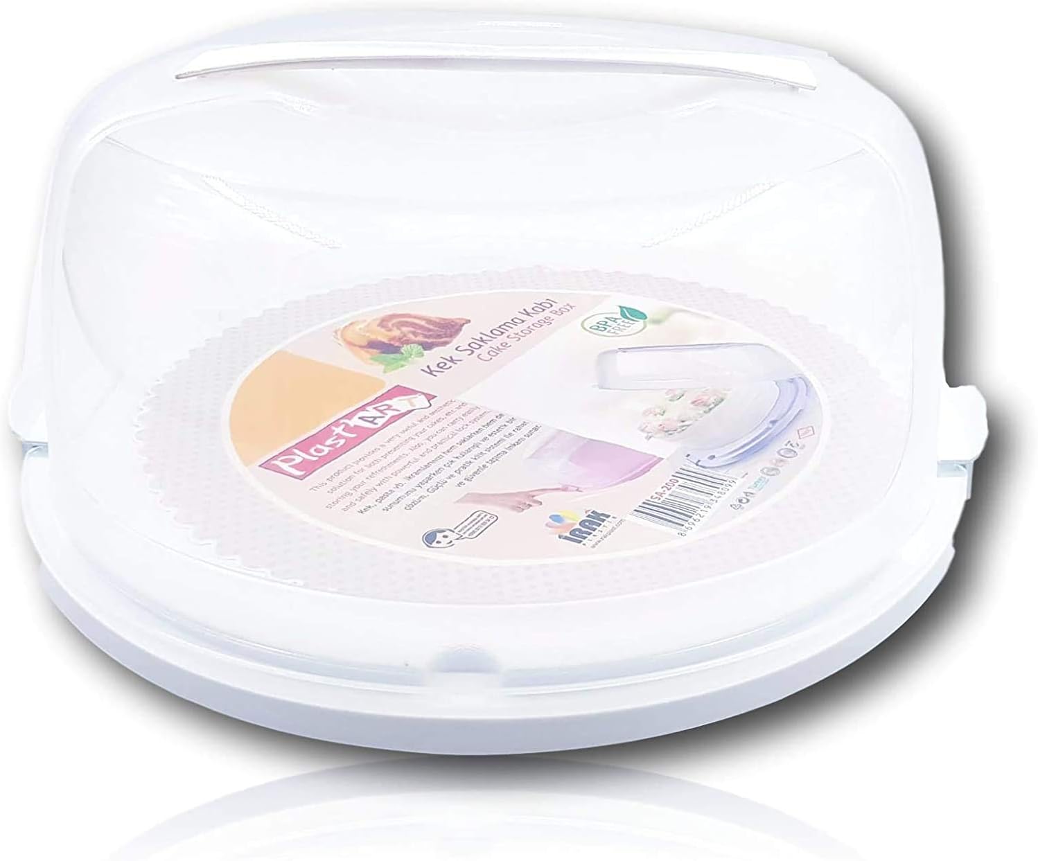 Cake Carrier Holder Containers Plastic Large, Plastic Cake Box with Lid