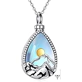 ONEFINITY Tree of Life Urn Necklaces for Ashes 925 Sterling Silver Tree of Life Crystal Cremation Jewelry for Ashes Memory Jewelry for Women Men