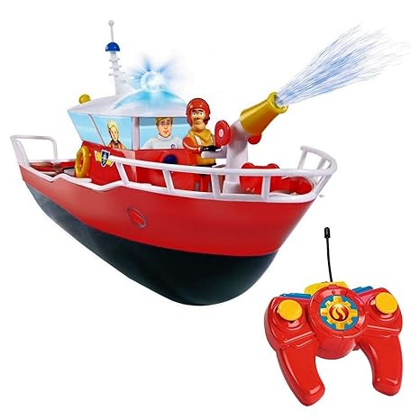 Feuerwehrmann Sam - RC Boot Rettungsboot Titan & Licht & Wasserspritzfunktion