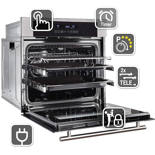 Horno eléctrico integrado (60cm, 70 l, aire caliente, 3.3kW ...