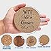 Funny Cork Bar Coasters Decor - Fathers Day Gifts for Dad, Stepdad, Husbands, Premium 5mm Round Cork Coaster, Best Housewarming or Alcohol Gifts, Funny Living Room Table Man Cave Decor Stuff (6 Pack)