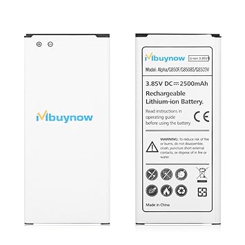 Mbuynow 2500 mAh Li-Ion Akku Ersatzakku für Samsung Galaxy Alpha G850 F G8508S G8509 V