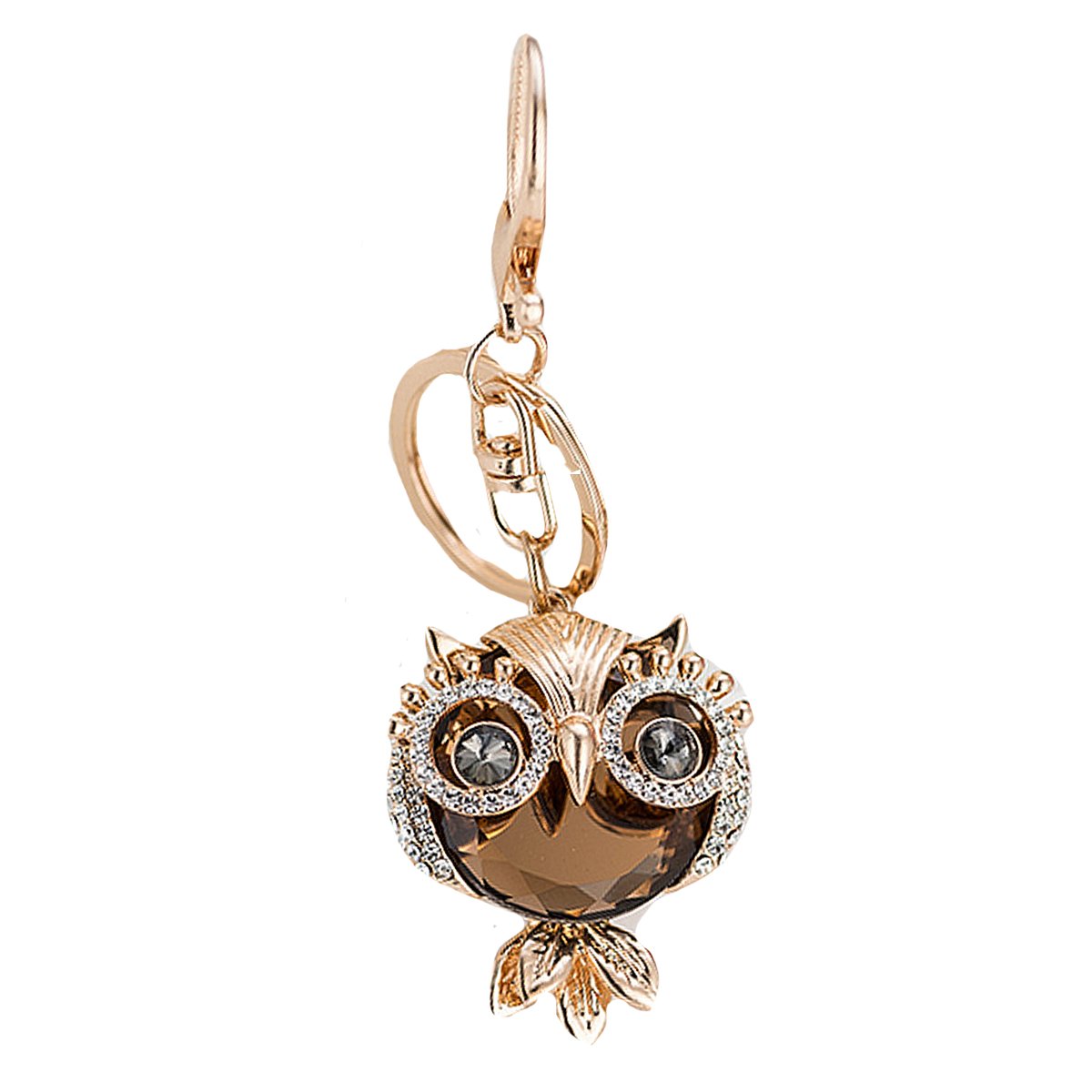 LABANCALovely Owl Key Ring Key Chain Sparkling Rhinestone Pendant Keychain Handbag Charms Accessories Purse Bags Decoration