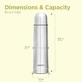 Milton Thermosteel Vacuum Flask 1 Litre Stainless Steel Bottle Leak Proof view 5