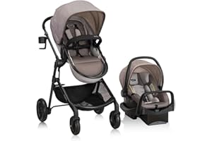 Evenflo Pivot Modular Travel System with LiteMax Infant Car Seat - Desert Tan