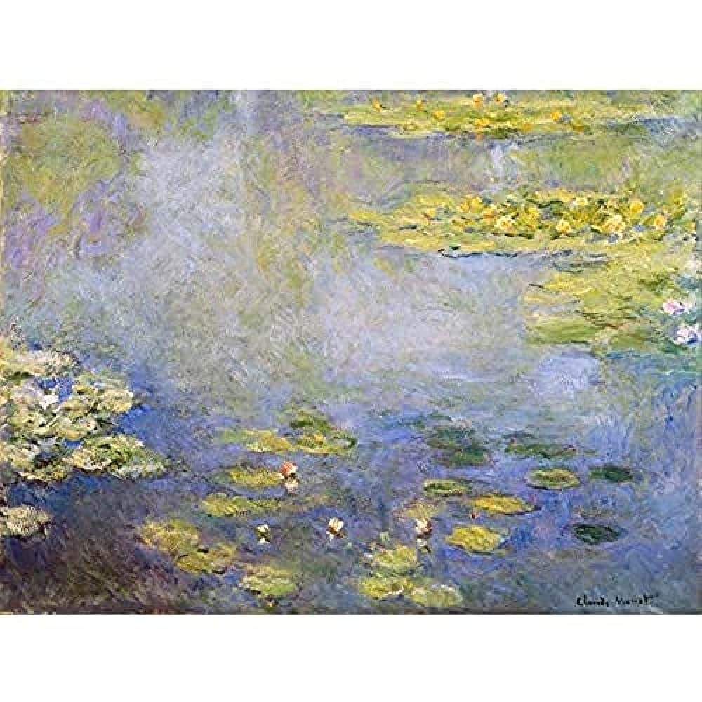 Claude Monet Waterlilies Art Print Canvas Premium Wall Decor Poster Mural