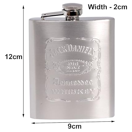 Jm 200ml 07oz Pocket Hip Flask Bottle Liquor Drink Ware Stainless Steel Silver Color 1 Pieces -88