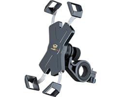 visnfa New Bike Phone Mount with Stainless Steel Clamp Arms Anti Shake and Stable 360° Rotation Bike Accessories/Bike Phone H