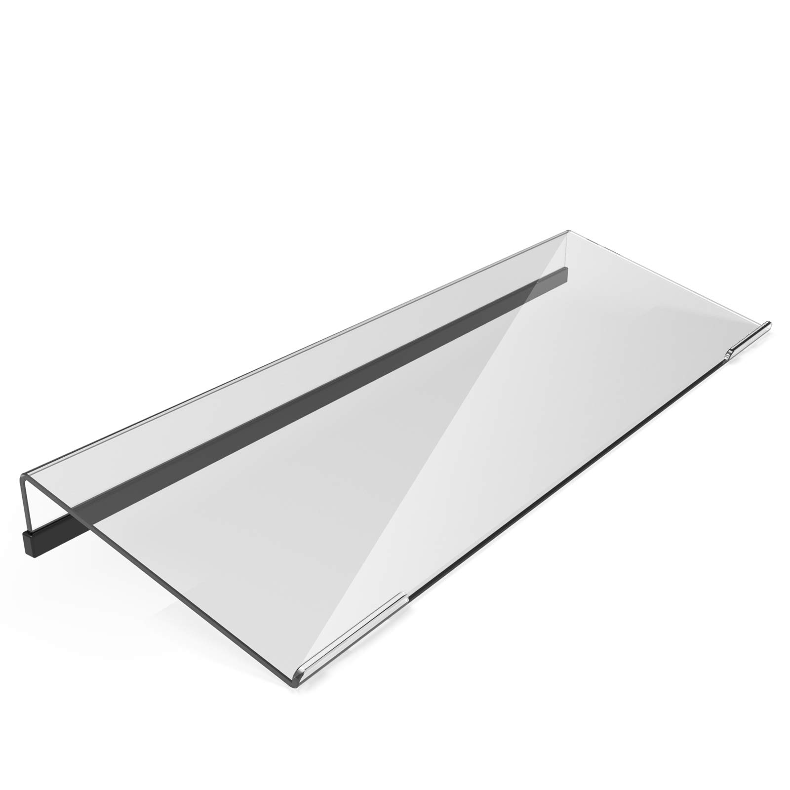 Photo 1 of KOTEMON Acrylic Tilted Computer Keyboard Stand for Ergonomic Typing, Keyboard Tray Holder with Silicone Non-Slip Case, Clear