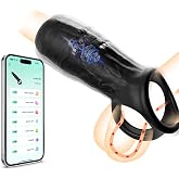 9X Vibration Penisen Extendors Sleeve Realistic Sleeve Extender with App Adult Toy for Couple Dick Extension Men Penisen Largement Tools 602 (Black 12)