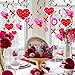 30PCS Hanging Heart Swirl for Wedding Hanging Decoration, Sweet Heart Romantic Foil Swirl for Party Celebration Marriage Proposal - Red & Pink by Fright Night
