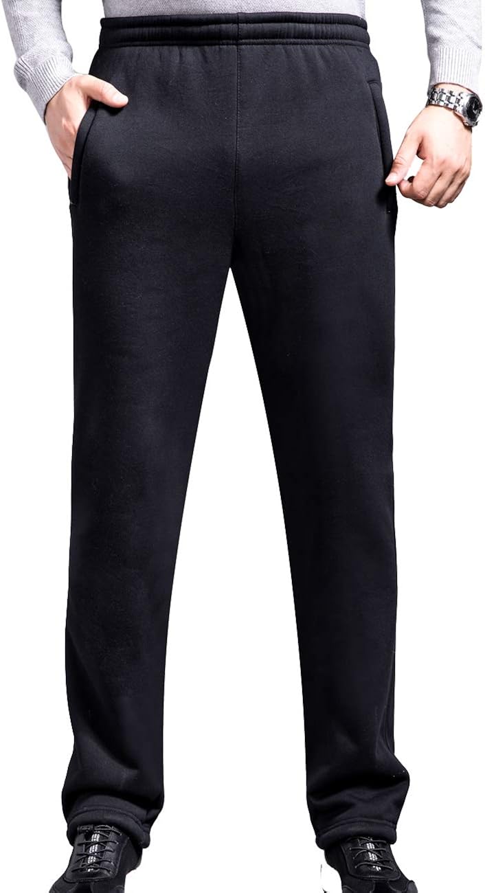 mens fleece pants with fly front