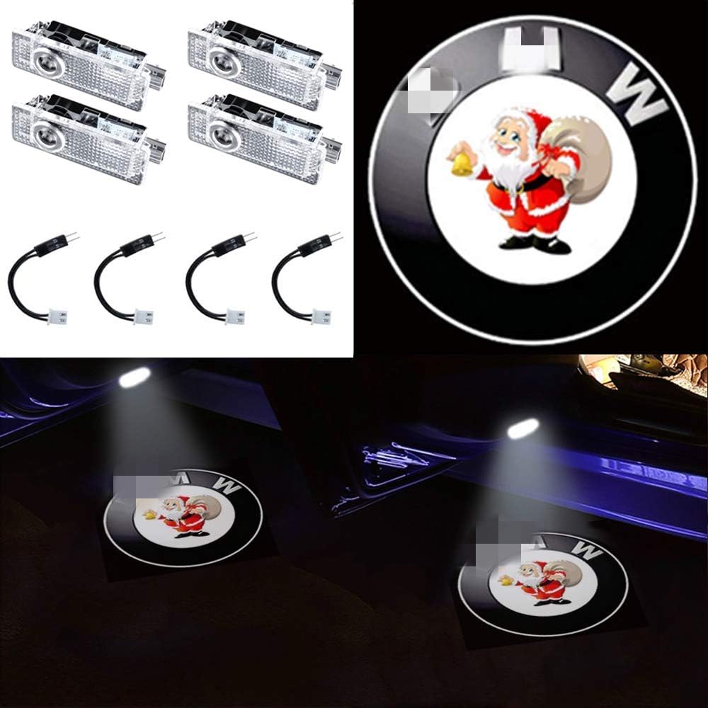 Car Door Lights，Youjoy 4 Pack Projector Welcome Logo Light for BMW fit(E90 E60 X5 E70 E87 F20 E92 E91 E61 F11 F18 E63 E64 F12 E65 X3 X6 GT 3 5 6 7 X GT) (style6 for bwm)