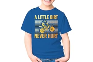 A Little Dirt Never Hurt Motor Bike Dirtbike Racing Biker Kids Shirt Gift Girl Boy