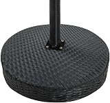 vidaXL 3-Piece Black Poly Rattan Garden Bar Set with Cushions view 5