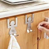 BestWayDigital Over Door Hooks Stainless Steel Towel Rack - 2pcs view 6