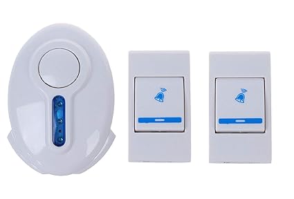 Pithadai Musical Sound Cordless Doorbell, Wireless Remote Control Door Calling Bell (Blue)