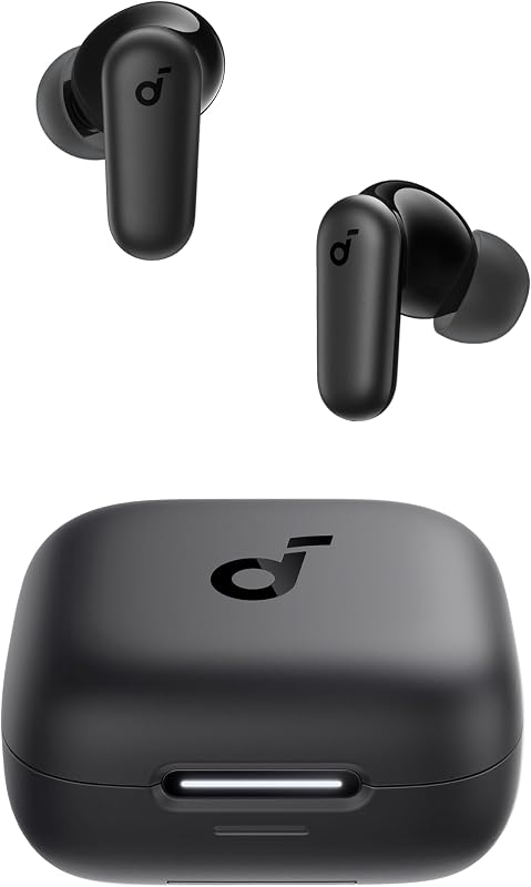 Fones de ouvido com cancelamento de ruído anker soundcore p30i, cancelamento de ruído poderoso e inteligente, graves potentes, 45 horas de reprodução, capa 2 em 1 e suporte para celular, ip54