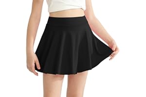 WISREMT Kids Girls Sport Skort Athletic Tennis Skirt Golf Skorts with Shorts and Pockets Elastic Waist Performance Skirts