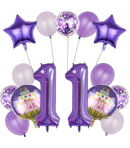 Purple 21 Number Balloon 32 Inch Jumbo Foil Balloons With...