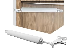 CASONNIK Storm Door Closer,White,Standard Duty Pneumatic Screen and Storm Door Closer