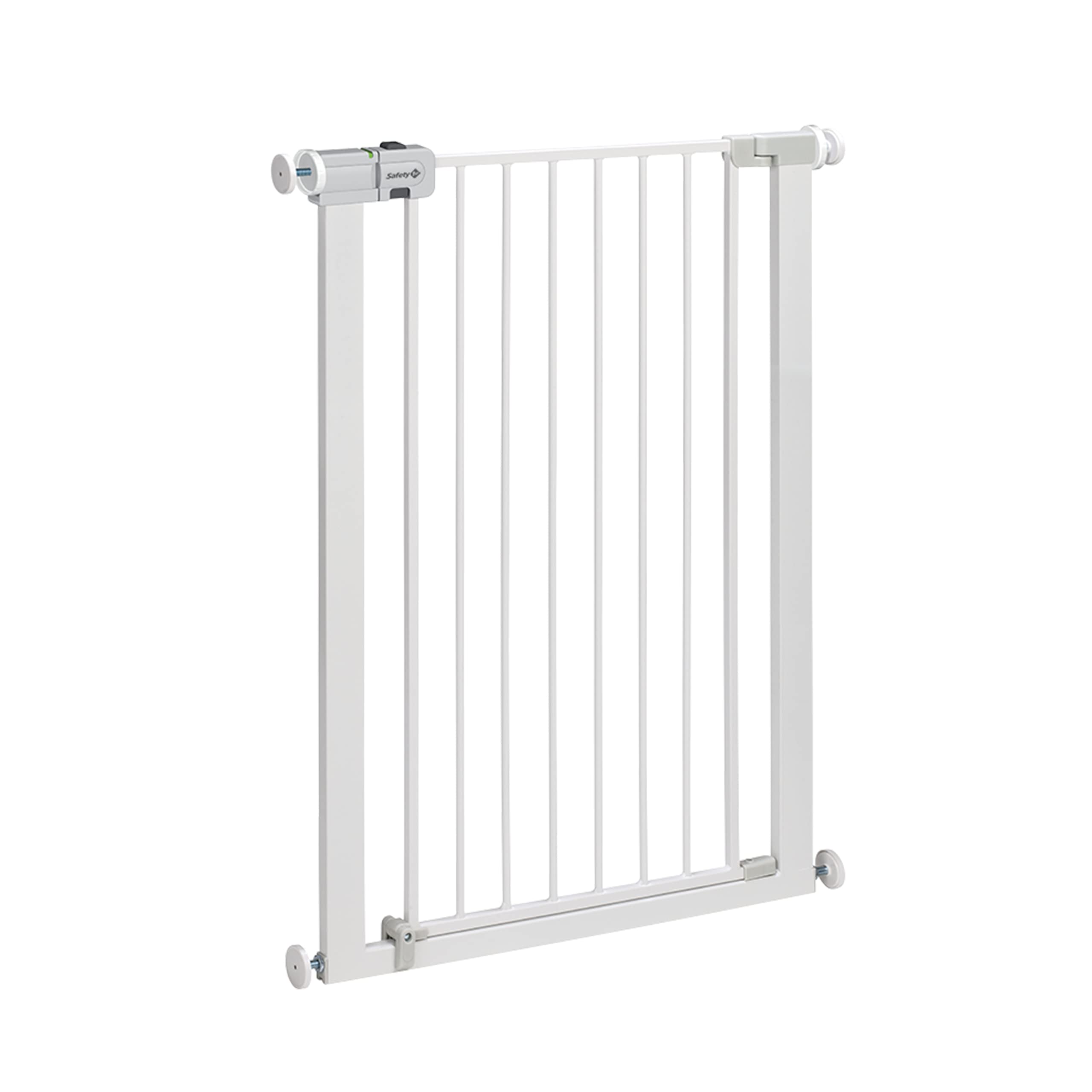 Safety 1st Easy Close Extra Tall Metal Gate, Baby Stair Gate Pressure Fit, 73-80cm (max. 94cm), Easy Close, Extra Tall (91cm), No-Screw Installation (No Drilling), White