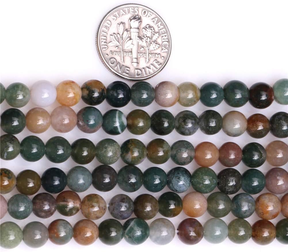 GEM-Inside 6mm Indian Agate Round Gemstone Semi Precious Loose Beads for Jewellery Making 15'' - Image 5