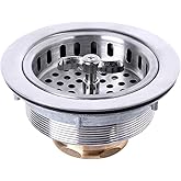 304 Stainless Steel Kitchen Sink Twist Lock Basket Drain Assembly W/Brass Nuts-VARNAHOME