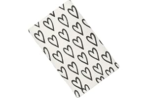 CykTxei 1Pcs Valentine Heart Crib Sheet - Cozy Soft Jersey Knit Fitted Baby Crib Mattress Sheet, Breathable Crib Bedding for 
