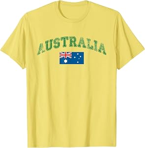 Australia Flag Vintage Men Women Kids T-Shirt