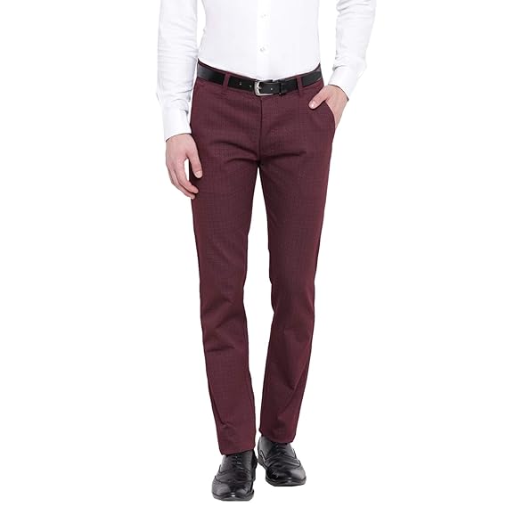 checked slim trousers mens
