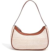 Dreubea Womens Woven Underarm Bag Lightweight Straw Purse Crossbody Top-Handle Bag