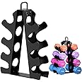 Weight Rack for Home Gym, OKUGAFIT Compact A-Frame Dumbbell Rack with Handle, dumbbell rack stand only for Home Gym Workout (Dumbbells not included)