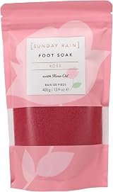 Sunday Rain Rose Foot Soak 400g Spa Relaxing Vegan Cruelty-Free For Tired Feet view 1