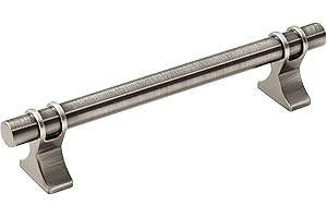 Amerock | Cabinet Pull | Gunmetal | 5-1/16 inch (128 mm) Center to Center | Davenport | 1 Pack | Drawer Pull | Drawer Handle | Cabinet Hardware