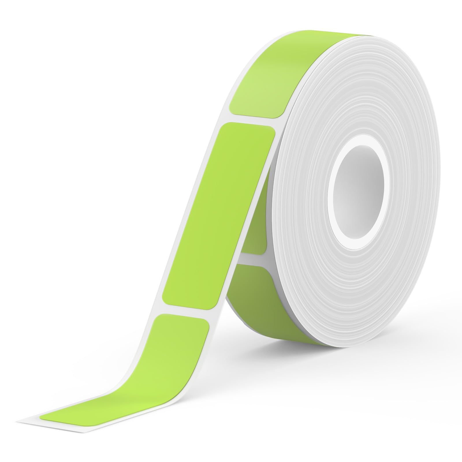 Photo 1 of SUPVAN E10 & E11 Label Maker Tape, 0.47''×1.57'' (12mm × 40mm) 170 Labels/Roll Genuine Laminated Thermal Label Tape Refill, Waterproof Oilproof Child-Safe Durable Auto Detect Labels, Black on Green