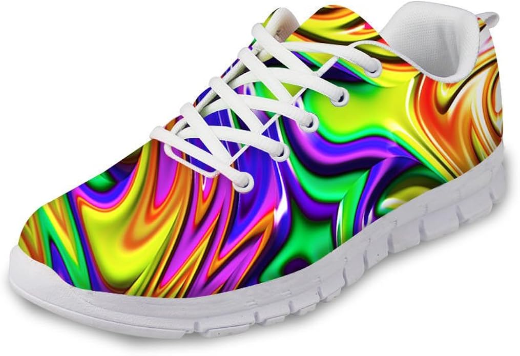 multicolor tennis shoes