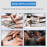 Luckynono Precision ESD Tweezers Set 10pcs Anti-Static Stainless Steel Kit view 7