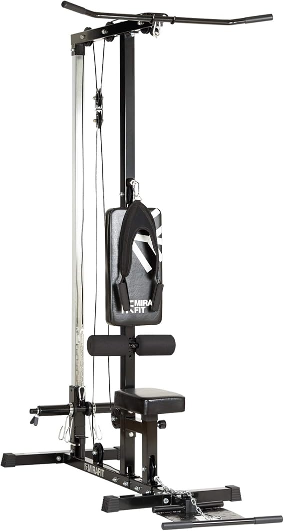 Mirafit Multi Gym Lat Pull Down Machine For Back, Arm and Ab Exercises Amazon.co.uk Sports
