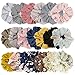 Jaciya 20 Pack Scrunchies for Hair Cute Scrunchies Women Hair Scrunchies Chiffon Flowers Elastic Hair Bands Scrunchy Hair Ties Ropes Scrunchie Hair Scrunchies (20 Pack Scrunchies)