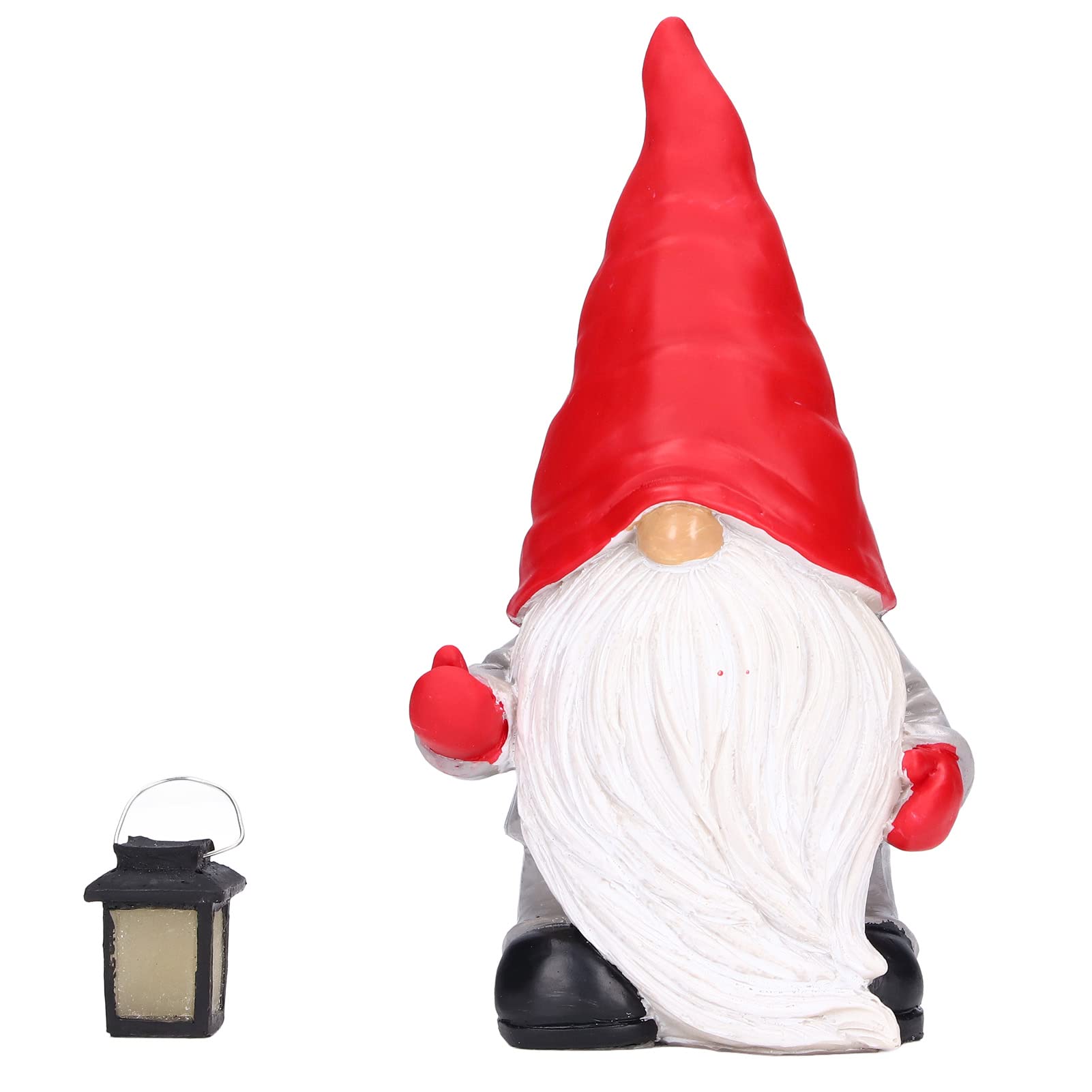 Haofy Garden Resin Gnome Statue, Red Santa Claus Like Home Desktop Indoor Outdoor Garden Courtyard Lawn Decoration