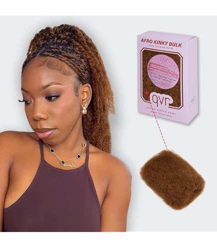 Amazon.com: QVR Afro Kinkys Bulk Human Hair for Dreadlock