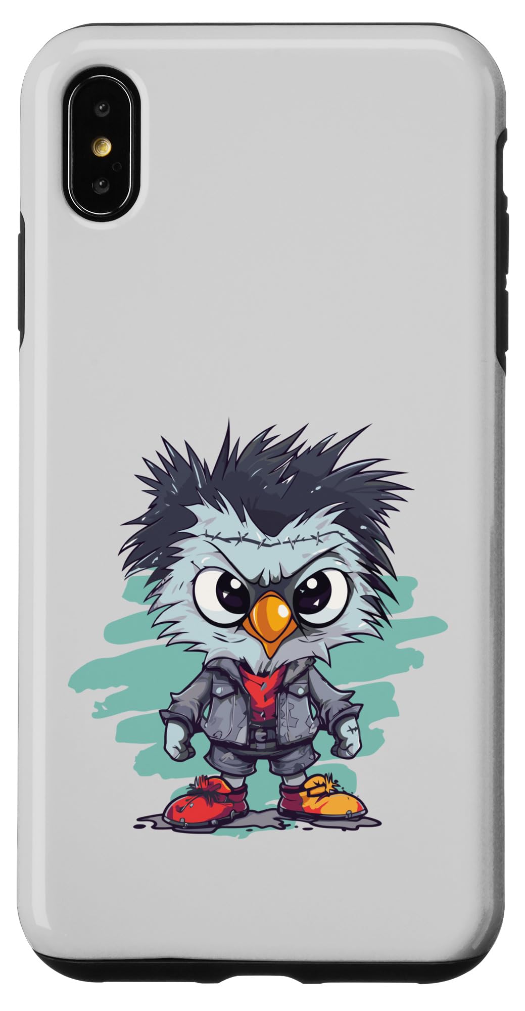 iPhone XS Max Cartoon Chicken Dressed Like Frankenstein Monster Case